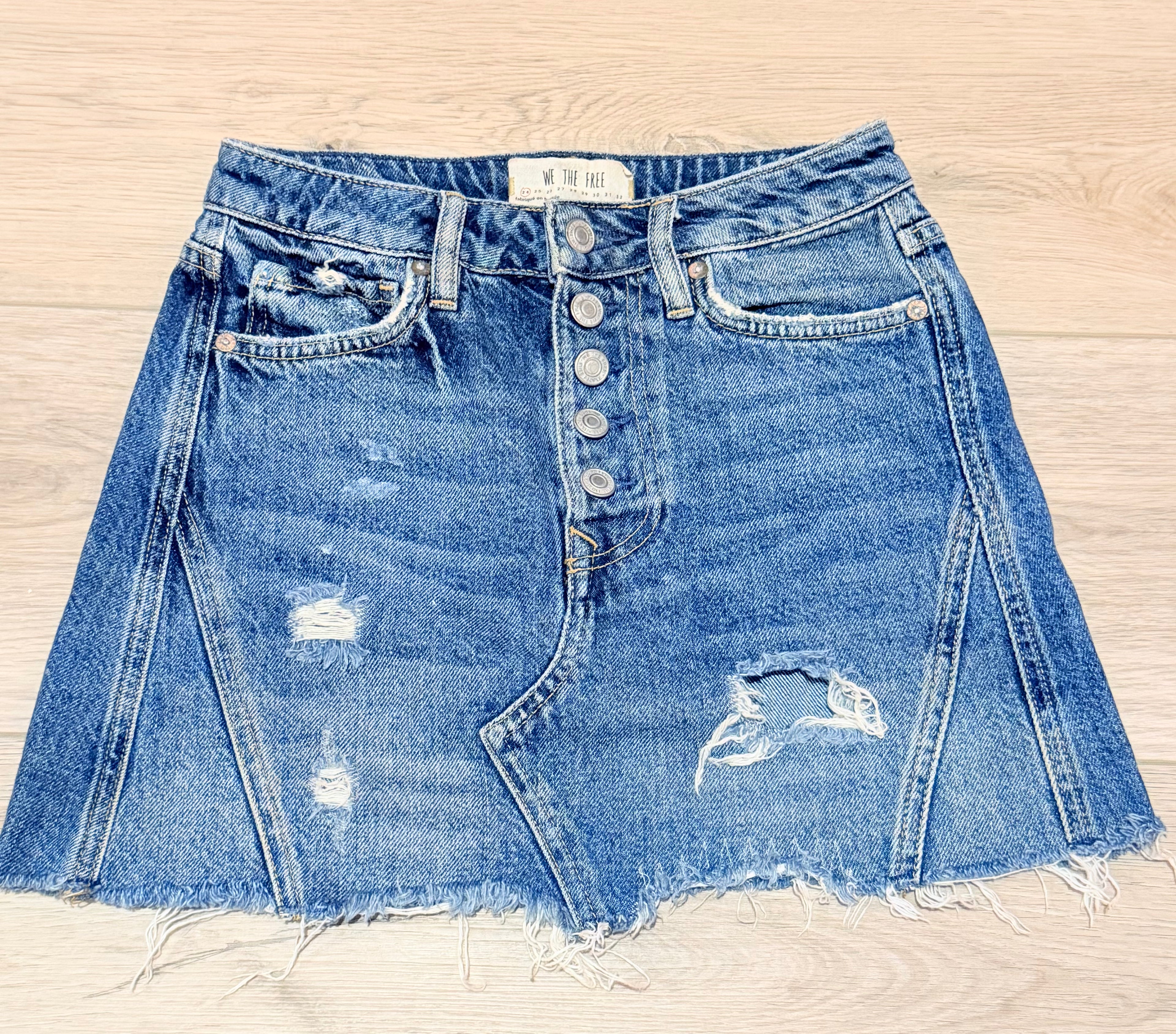 We The Free Denim Skirt
