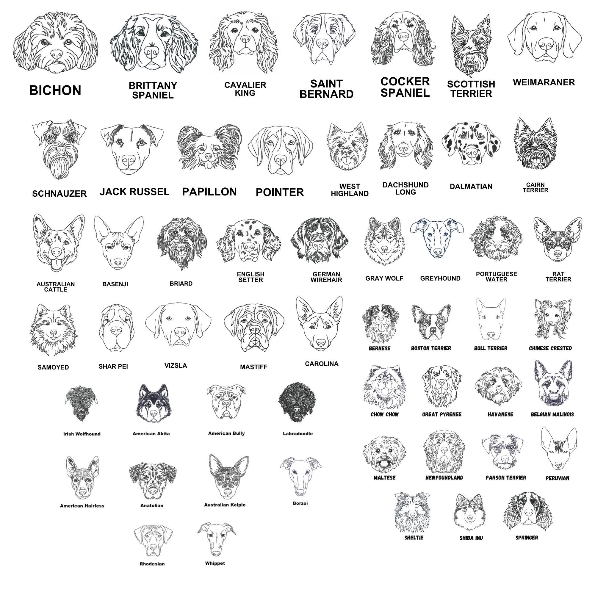 Embroidered Dog Breed Hat