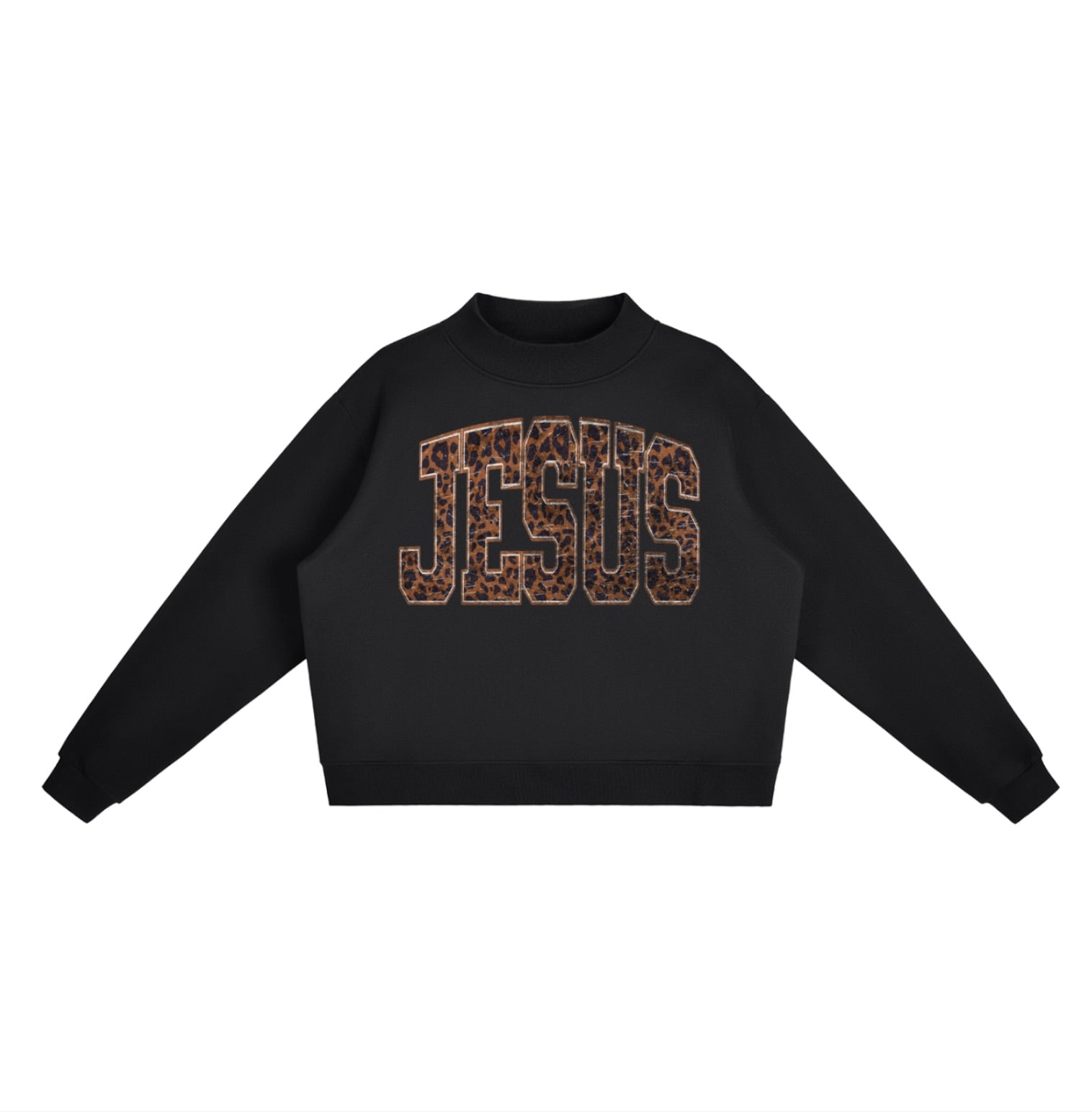 Leopard Jesus Mockneck